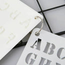 12Pcs Kids Letters Plastic Stencil Template Diary Journal DIY Painting Drawing