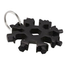 18 In 1 Stainless Steel Snowflake Multi tool Keychain Hand Tool Black