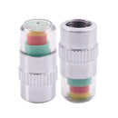 2 Pcs Motorcycle Car Air Tyre Tire Valve Pressure Warning Caps 2.4 Bar New