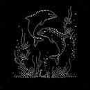 Bling All Crystal Rhinestone Heat Transfer Dolphin Pattern Iron On Applique for