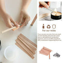 50 Set Wooden Candle Wicks Cores Sustainer Clip Soap Making DIY Craft for Party