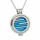 1PCS Hollow Round AromatherAPy Diffuser Open Pendant Necklace With Pad 62cm