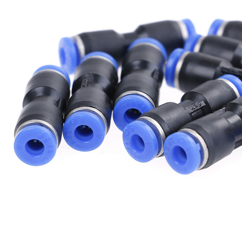10Pcs pu-4mm straight push in air pneumatic tube fitting coupler union connec Ew