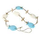 String of Tropical   Starfish Photo Memo Note Clip Wall Decor Blue Beige
