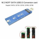 2230 2242 2260 2280 M.2 B Key Ngff Sata Ssd To Usb 3.0 Adapter Converter Ca