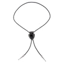 Black  Turquoise Bola Bolo Tie Western Cowboy Rodeo Necktie