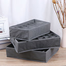 3 In 1 Bamboo Storage Box Container Drawer Divider Lidded Closet Box Ties  OZ