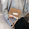 Casual Messenger Bag Women Splicing Color Chain Shoulder Handbags (Brown) A