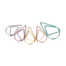 Office Decor Metal water drop shape Paper clip 10pcs Bookmarks Clips golden OZ