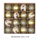 16pcs 6cm Christmas Decoration Balls Tree Hanging Ball Home Ornament (G)