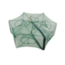 Foldable Fishing Crab Net Trap Cast Dip Cage Fish Prawn Shrimp Net 6 Holes