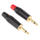 2Pieces 3.5mm Mono Male Repair Earphones Audio Solder Jack Plug Adapter