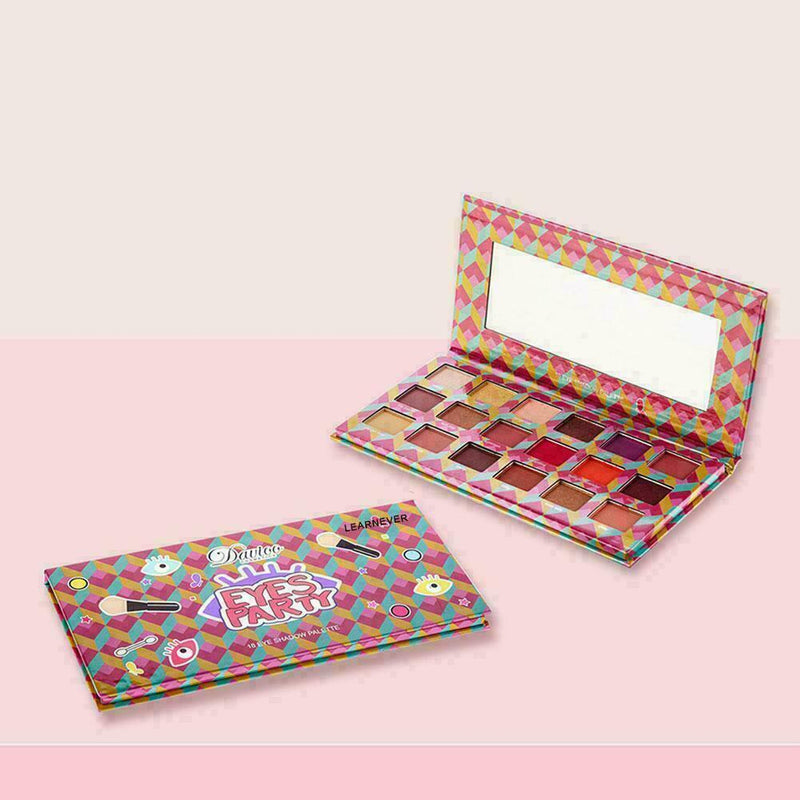 18 Colors Shimmer Matte Eyeshadow Palette Powder Eyeshadow Kit Makeup Set P S4P1