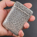 Cigarette Storage Case Alloy Holder Box Flip Top Closure Hold 14 Cigarettes