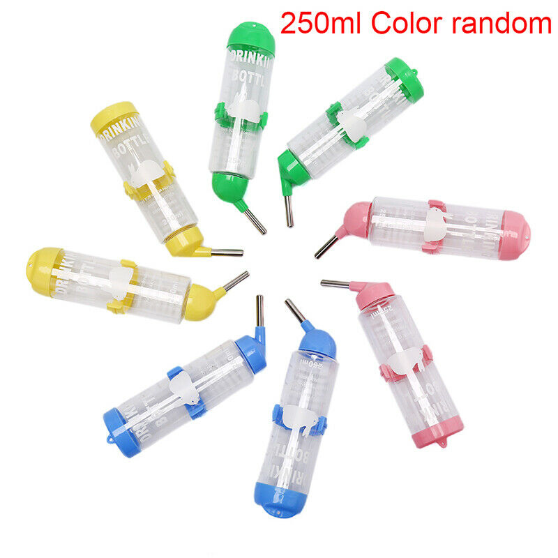 250ml Plastic Hamster Drinker Water Bottle Dispenser Hanging Pet Drinking BSEAU