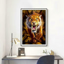 5D DIY Full Drill Diamond Painting Fierce Tiger Cross Stitch Embroidery Kit