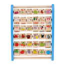 Wooden Alphabet and Number Abacus | Colorful Alphabet and Number Tiles | Kids