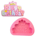 happy birthday silicone cake mold fondant mould tools for decor baking tools FT