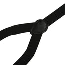 Lady Woman Adjustable Metal Clamp Elastic Suspenders Braces - Black P3Q4