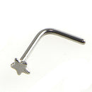 Exquisite Star Nose Ring Stud Elegant 8 Color L Shaped Nose Ring Stud Set JR