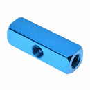 1/4" PT Threaded Ports 2 Way Quick Connect Air Hose Manifold Block Splitter