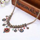 Women Elegant Jewelry Retro Boho Style Pendant Chunky Chain Necklace Choker Gift