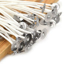 90Pcs Candle Wicks Cotton Core Waxed Wick with Sustainer for Candle Nove WOV