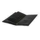 Men's Long Business Faux Leather Wallet Credit Cards Holder (Black)