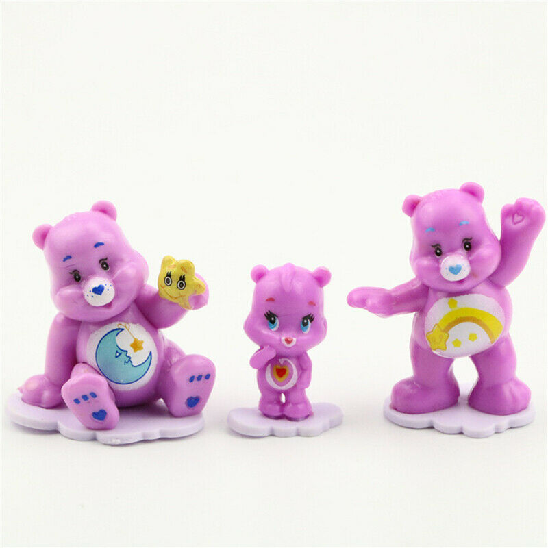 12PCS CARE BEARS CAKE TOPPERS 12 PLASTIC FIGURES BRAND NEW Gift For Kids