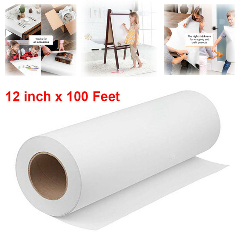30m White Arts Crafts Kraft Paper Roll  Wrapping Cushioning Scrapbooking