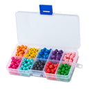 One Box Round Painted Multi Color Wooden Beads DIY Project Bracelet Jewelry