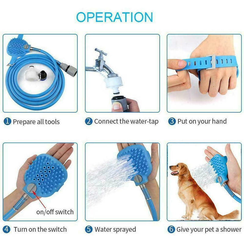 Pet Bath Shower Water Sprayer Head Bathing Tool Hair Washer Pet Dog Cat M8G6