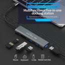 Blueendless Usb C Hub 5 in 1 Aluminum 5Gbps Type C Adapter With Sd/Tf Card