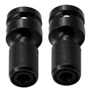 2x Black 1/2'' to 1/4'' Drive Hex Shank Converter Quick Release Chuck 50mm