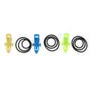 3PCS ABS Plastic Fishing Rod Hook Keeper Holder with Elastic Rubber O-Rings
