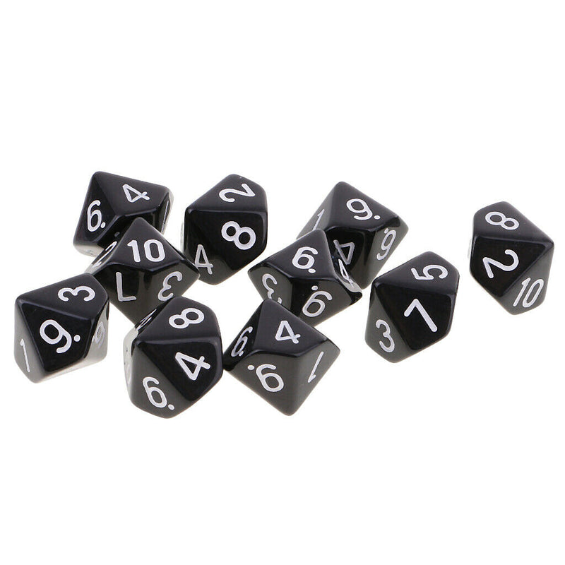 10pcs 10 Sided Dice D10 Polyhedral Dice for  DND RPG MTG