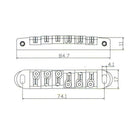 Black Roller Saddle Bridge with Locking Posts&Studs for LP Electric Guitar Parts