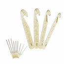 4pcs 12mm/15mm/18mm/20mm Huge Crochet Hook with 9pcs Large-eye Blunt Needle