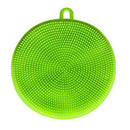 Kitchen Silicone Dishwashing Brush Pot Pan Scrubber Bowl Cleaner (Green) A