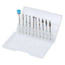 Electric Nail Art Drill Bit Set 3/32'' Manicure DIY File Head Cleaning Brush