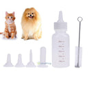 6Pcs Clear Puppy Kitten Feeding Bottle Pet Dog Cat Nursing Water Milk Feeder Kit