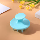 Pointed Tip Silicone Scalp Shampoo Massage Brush Head Acupoint Comb (Green) A