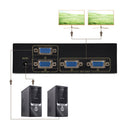 VGA Switch Splitter 2In 2Out Hub Support 1920x1440 Push Button Switching