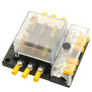 12V 32V 6-Way Blade Box Fuse Modular Bus Bar Fuse Holder for Car Boat Marine