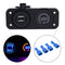 Center Console 4.2A With Aperture Dual USB Blue + 12V Color Voltmeter