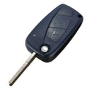 Car Key Shell Folding Key 3 Button Navy Blue for Fiat Panda Punto Bravo