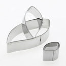 3pcs/set Metal Cookie Cutters Biscuit Mold Leaves Fondant Cake Mould