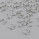 50x M + 50x L Fishing Spoons Blades Spinner Folded Clevises for Lure Steel