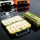 Lure Fishing Box 24 Compartments Double Layer Fishing Box Plastic Fishing T P4T7