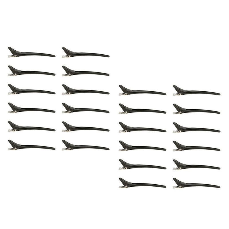 24 Pack Women Hairdressing Salon Sectioning Clamp Hair Clips Hairpins Grip Black